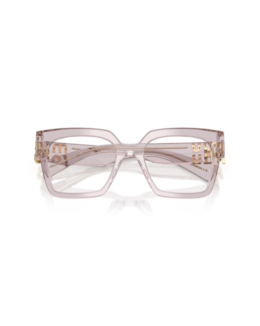 Miu Miu Black Mu 04Uv 12W1O1 Optical Frames Acetate Squared Normal