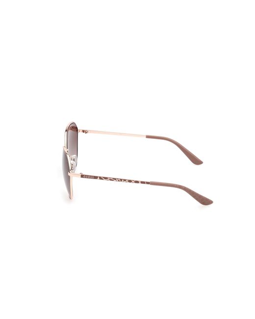 Guess Black Gu00148 58F Sunglasses Metal Round Normal