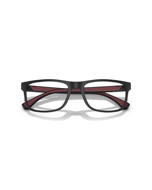 Emporio Armani Black Ea3147 5009 Optical Frames Injected Transparent Squared Normal for men