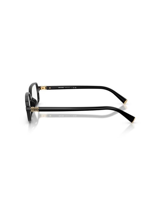 Miu Miu Black Mu 01Yv 16K1O1 Optical Frames Acetate Squared Normal