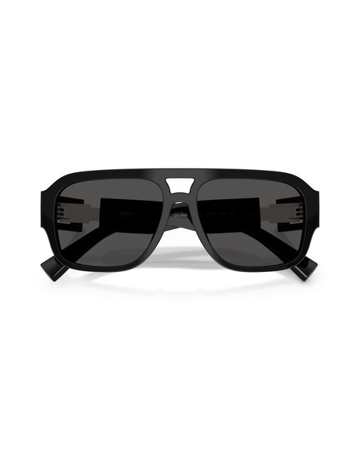 Dolce & Gabbana Black Dg4506 501/87 Sunglasses Acetate Pilot Normal for men