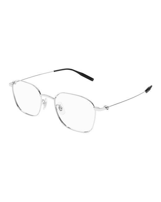 Montblanc Black Mb0371Oa 001 Optical Frames Titanium Transparent Squared for men