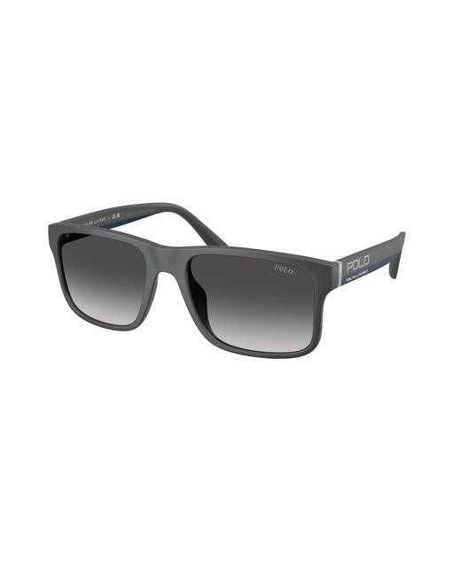 Polo Ralph Lauren Black Ph4195U 55898G Sunglasses Injected Geometric Normal Shaded for men