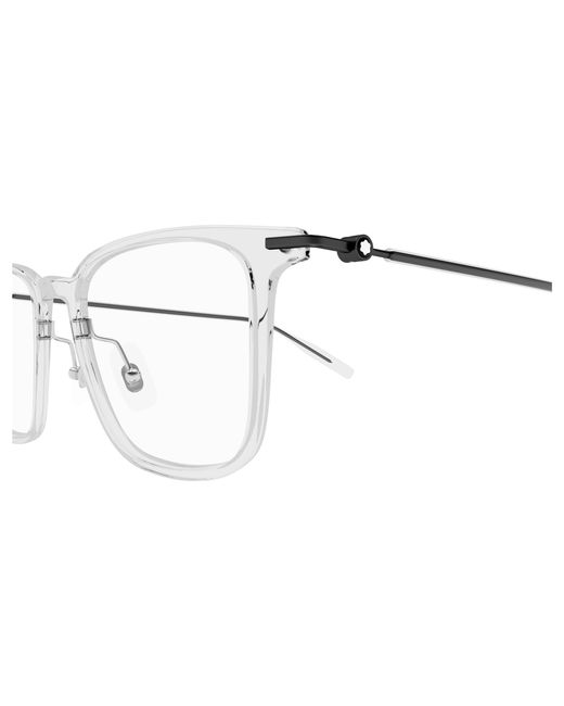 Montblanc Black Mb0354O 003 Optical Frames Injected Transparent Squared for men