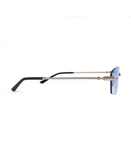 Xlab Blue Elba Sunglasses Metal Light Squared Normal Shaded