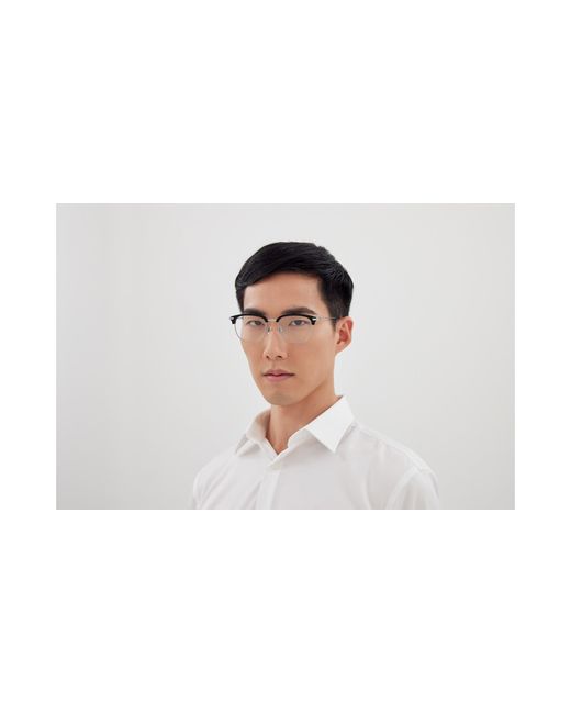 Montblanc Black Mb0316Oa 001 Optical Frames Acetate Transparent Squared for men