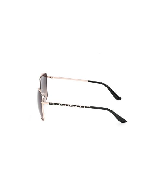 Guess Black Gu00149 97P Sunglasses Metal Squared Normal
