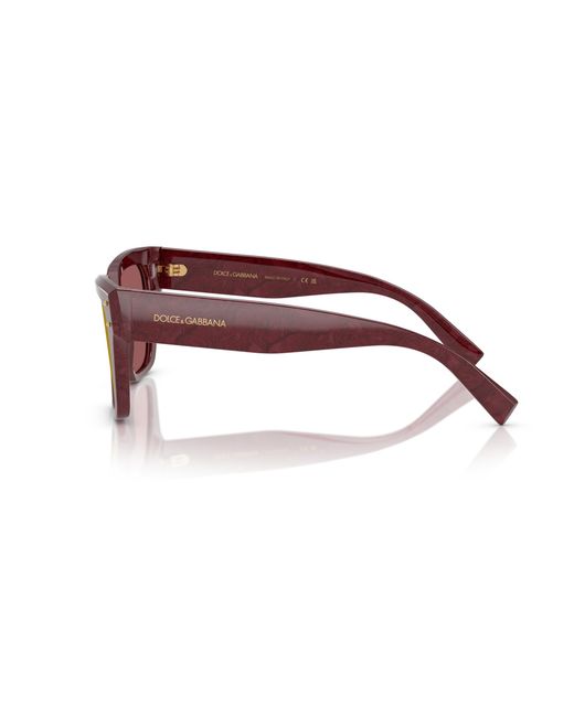 Dolce & Gabbana Black Dg4471 3442D0 Sunglasses Acetate Squared Mirrored