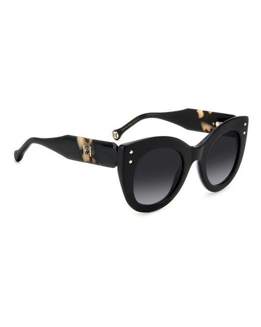 Carolina Herrera Black Her 0127/S Wr7/9O Sunglasses Acetate Cat Eye Shaded