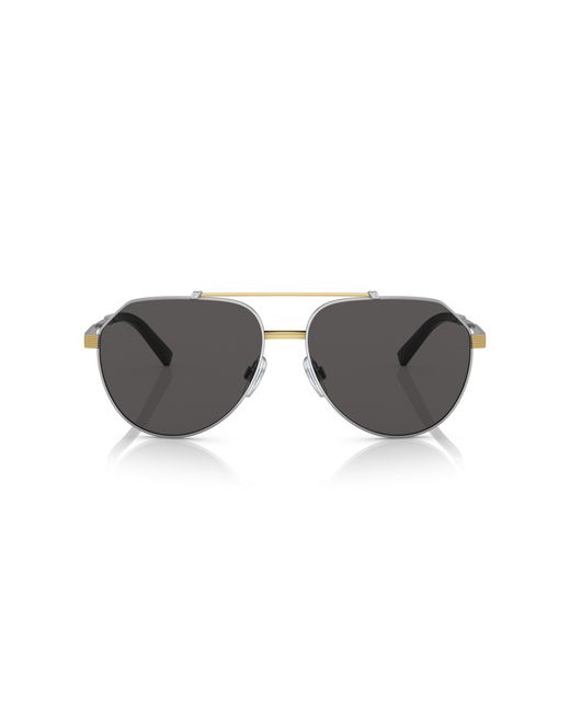 Dolce & Gabbana Black Dg2288 131387 Sunglasses Steel Pilot Normal for men