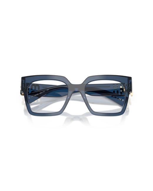 Miu Miu Black Mu 04Uv 08Q1O1 Optical Frames Acetate Squared Normal