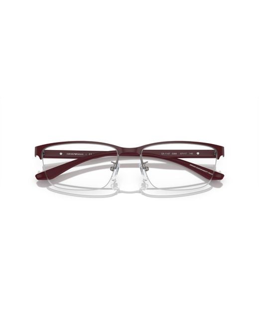 Emporio Armani Black Ea1147 3366 Optical Frames Metal Transparent Pillow Normal for men