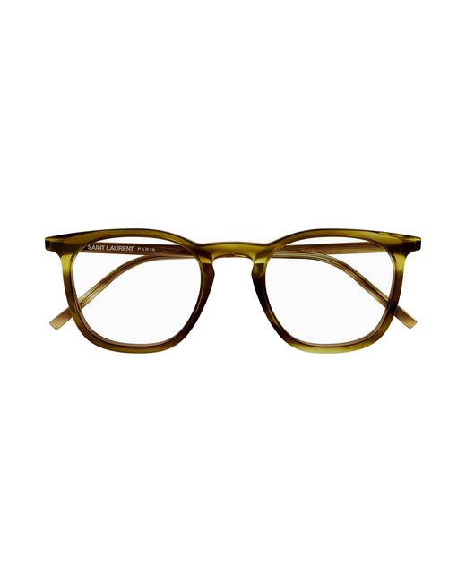Saint Laurent Black Sl 623 Opt 005 Optical Frames Acetate Transparent Round for men
