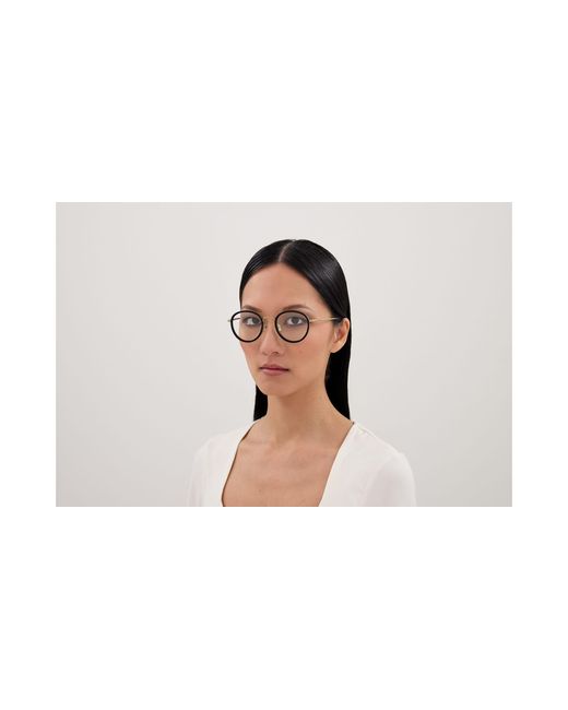 Bottega Veneta Black Bv1428Oa 001 Optical Frames Titanium Transparent Round