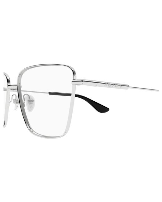 McQueen Black Am0503O 001 Optical Frames Metal Transparent Squared