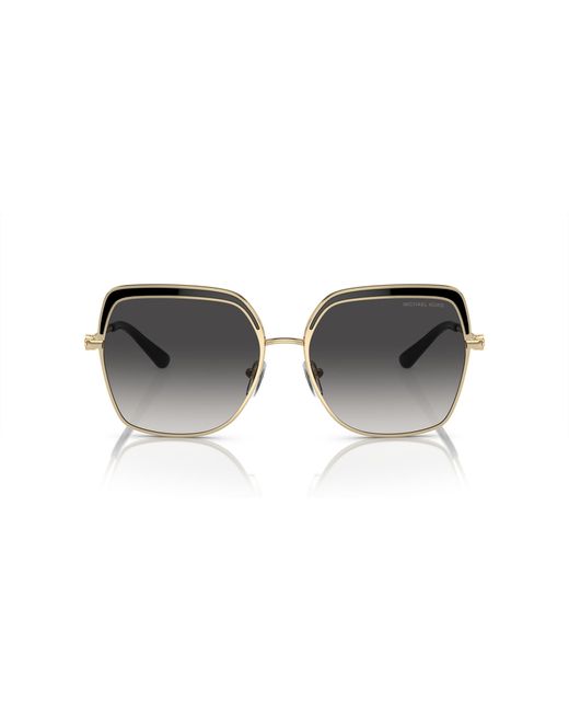 Michael Kors Black Mk1141 Greenpoint 10148G Sunglasses Metal Squared Normal Shaded