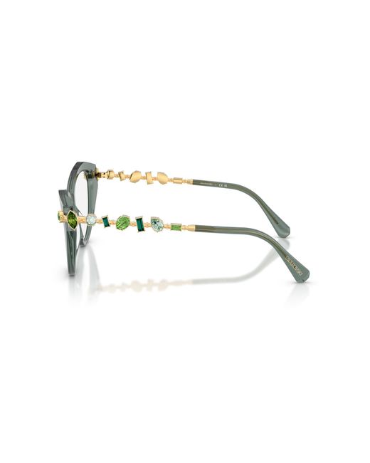 Swarovski Black Sk2047 1043 Optical Frames Acetate Cat Eye Normal