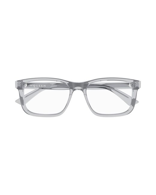 McQueen Black Am0486O 009 Optical Frames Acetate Squared for men
