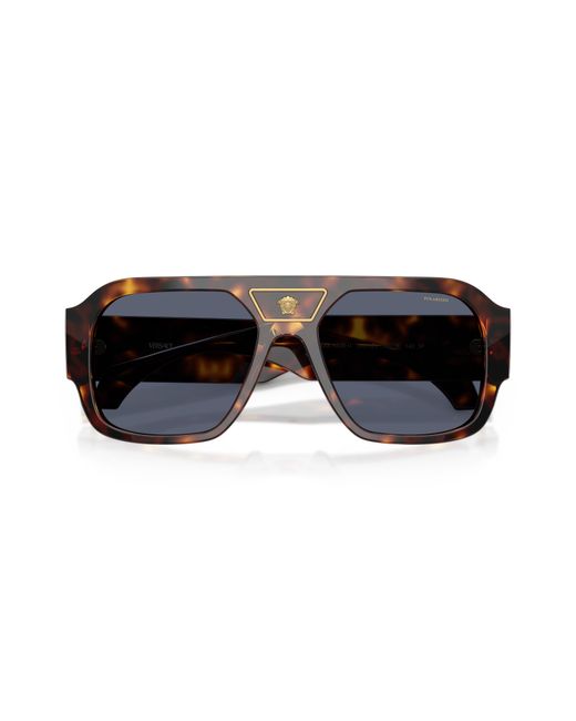Versace Black Ve4508U 55372V Sunglasses Acetate Squared Polarized for men
