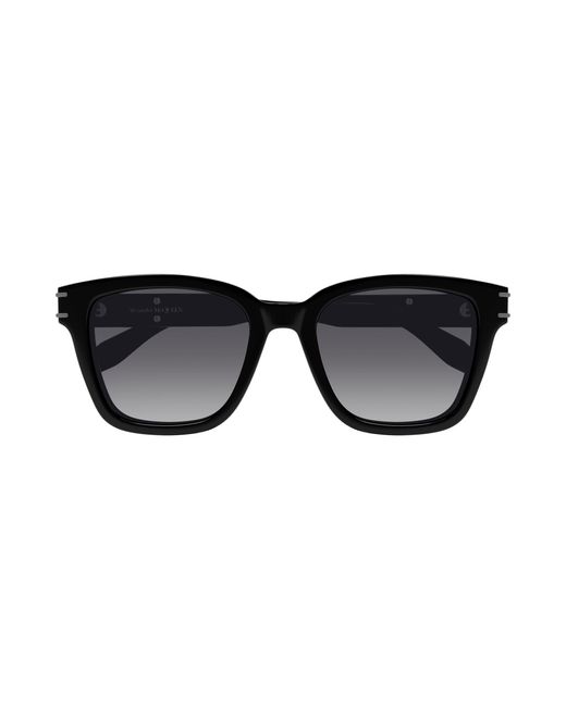 McQueen Black Am0399Sa 001 Sunglasses Acetate Squared Shaded