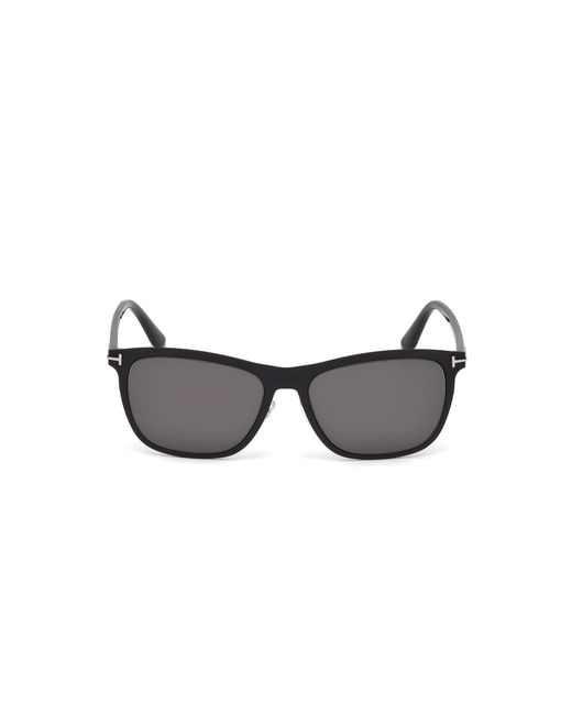 Tom Ford Black Ft0526 Alasdhair 02A Sunglasses Metal Smoke Geometric Normal for men
