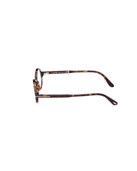 Tom Ford Black Ft5975-B 052 Optical Frames Acetate Round Normal for men