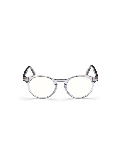 Tom Ford Black Ft5557-B 020 Optical Frames Acetate Round Anti- Light
