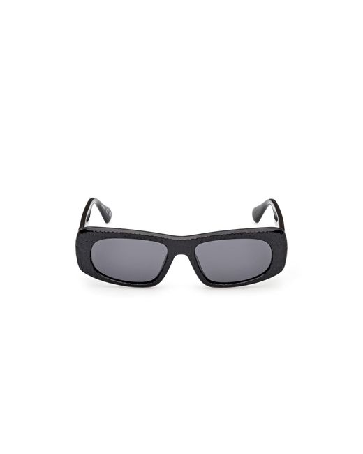 MAX&Co. Black Mo0142 01A Sunglasses Injected Smoke Squared Normal