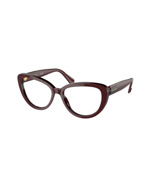 Swarovski Black Sk2014 1019 Optical Frames Acetate Transparent Cat Eye Normal