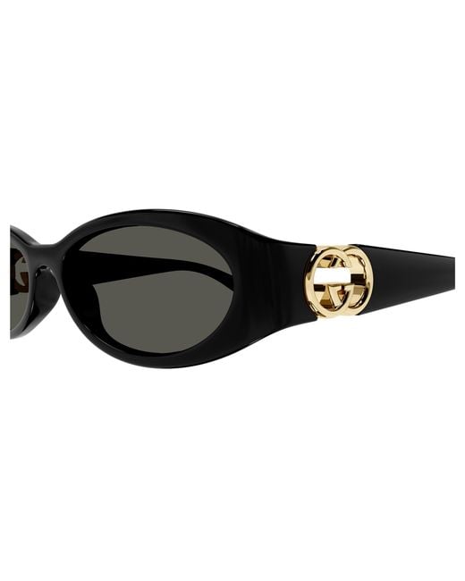 Gucci Black Gg1660S 001 Sunglasses Injected Round