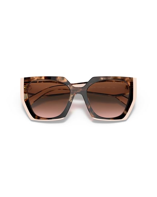 Prada Black Pr 15Ws 01R0A6 Sunglasses Acetate Squared Normal Shaded