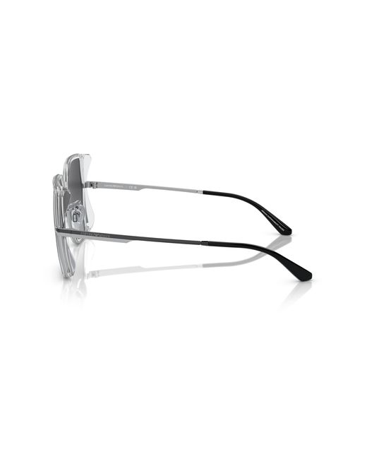 Emporio Armani Black Ea2142D 30158G Sunglasses Metal Squared Normal Shaded