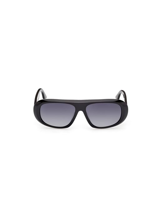 Gcds Black Gd0067 Giuliano 01B Sunglasses Acetate Smoke Squared Normal