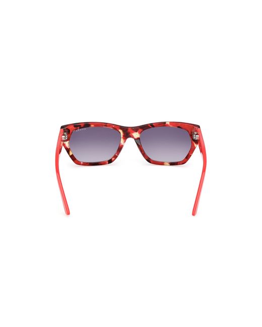 Guess Red Gu00203-H 54B Sunglasses Acetate Geometric Normal