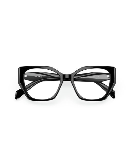 Prada Black Pr 18Wv 1Ab1O1 Optical Frames Acetate Geometric Normal