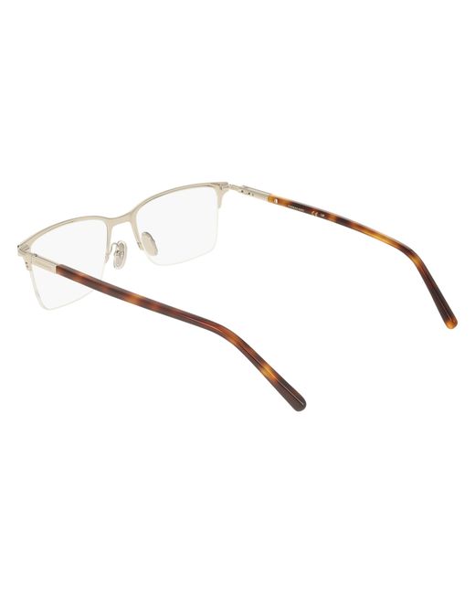 Ferragamo Black Sf2238 322 Optical Frames Metal Squared Normal for men