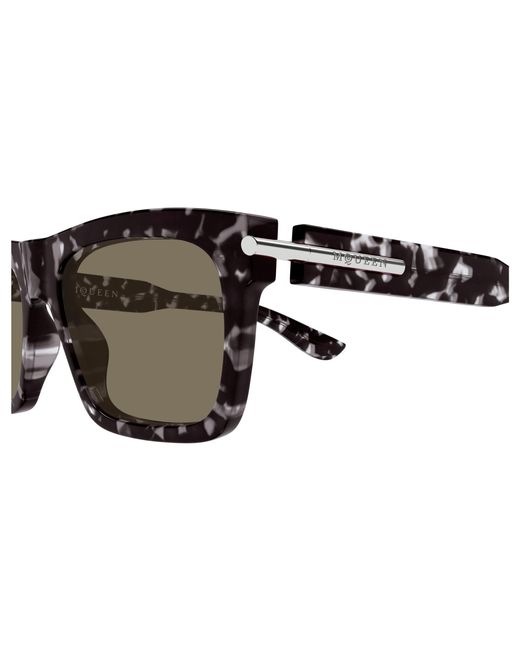 McQueen Black Am0495S 002 Sunglasses Acetate Squared for men