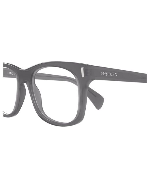 McQueen Black Am0551O 003 Optical Frames Acetate Transparent Squared for men