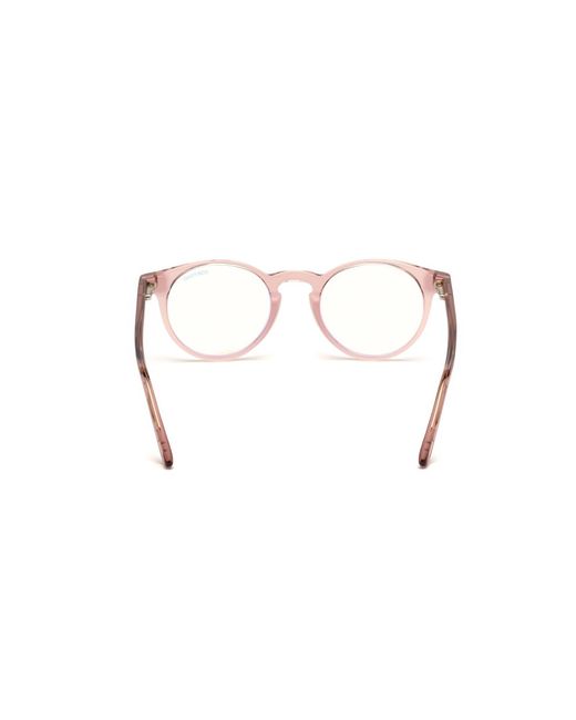 Tom Ford Black Ft5557-B 072 Optical Frames Acetate Round Anti- Light