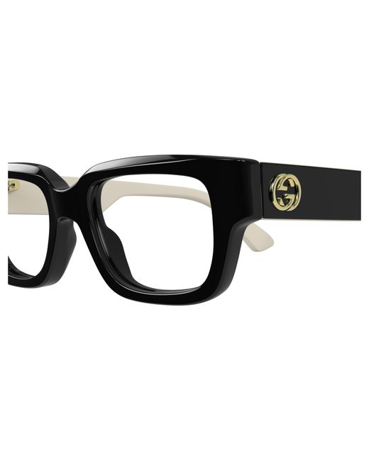 Gucci Black Gg1666O 005 Optical Frames Acetate Transparent Cat Eye