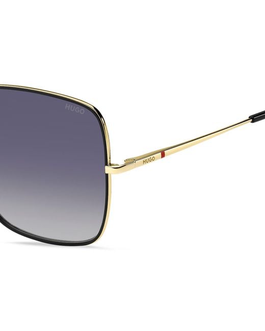 Boss Black Hg 1293/S Rhl/9O Sunglasses Metal Squared Shaded
