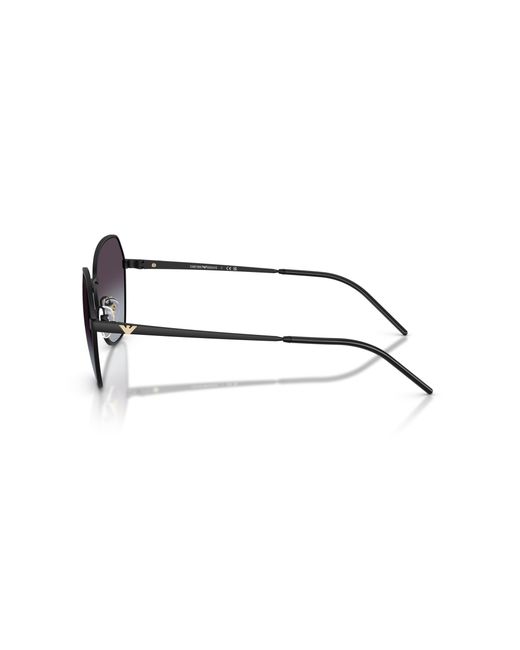 Emporio Armani Black Ea2161 30018G Sunglasses Metal Geometric Normal Shaded