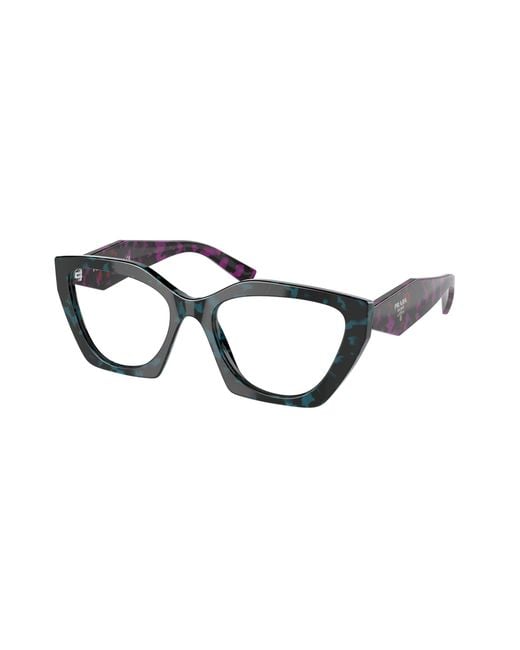 Prada Black Pr 09Yv 06Z1O1 Optical Frames Acetate Geometric Normal