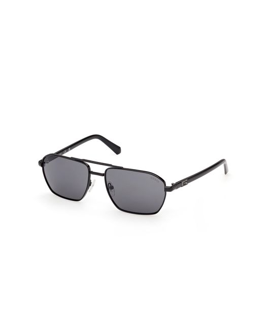 Guess Black Gu00301 01A Sunglasses Metal Smoke Squared Normal for men