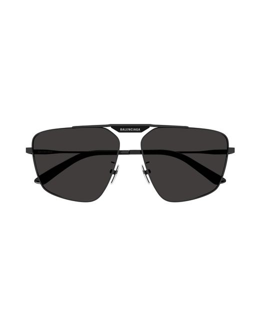 Balenciaga Black Bb0246Sa 001 Sunglasses Metal Geometric Normal for men