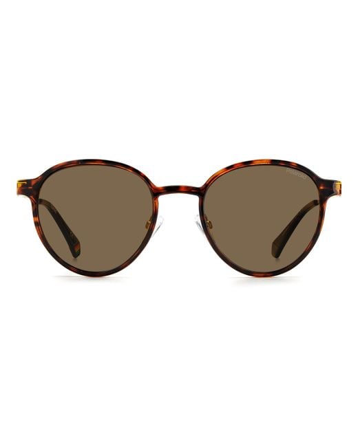 Polaroid Black Pld 6158/Cs J5G/Sp Sunglasses Steel Copper Round Clip-On