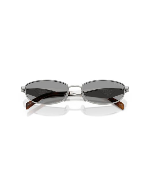 Prada Black Pr D51S 1Bc50Q Sunglasses Metal Round Normal