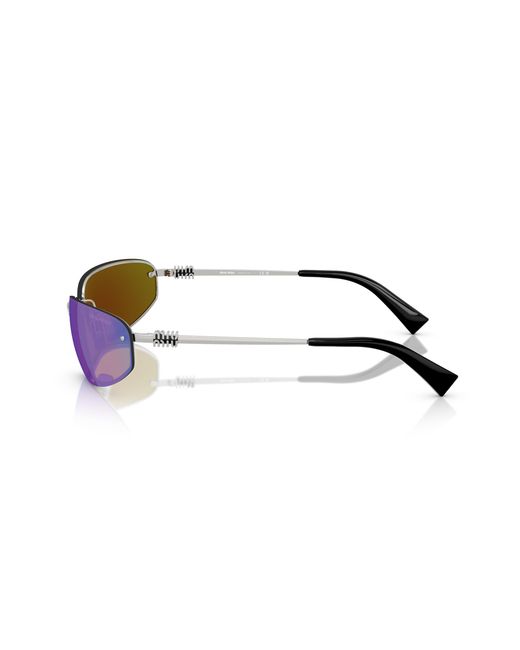 Miu Miu Black Mu A50S 1Bc10K Sunglasses Metal Round Mirrored