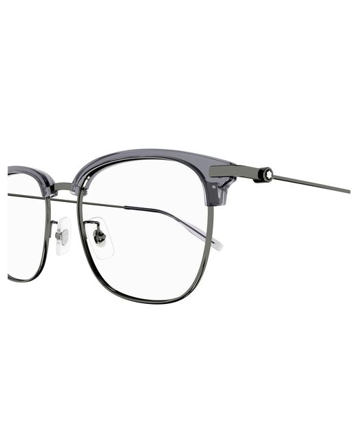 Montblanc Black Mb0316Oa 003 Optical Frames Acetate Transparent Squared for men
