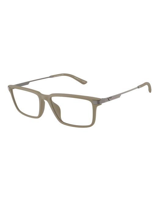 Emporio Armani Black Ea3268U 5437 Optical Frames Injected Squared Normal for men